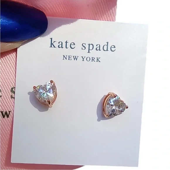 Kate Spade Rose Gold Heart Earrings